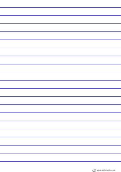 liniertes Papier für die dritte Klasse Blau 14 mm Vorlage