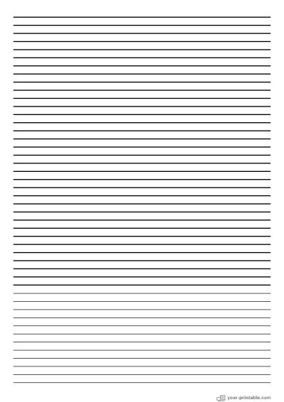 Papel de libreta de líneas estrechas negro de 6 mm Plantilla