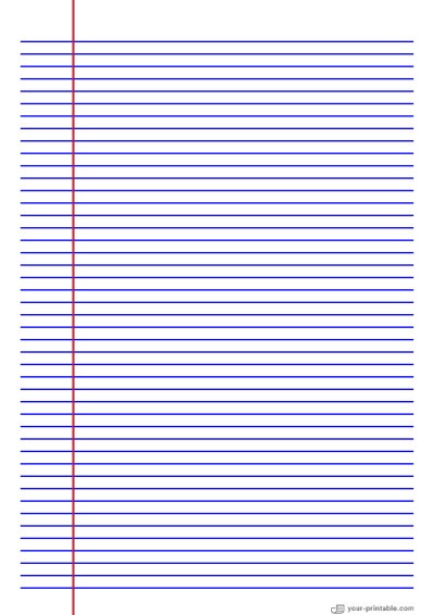 Free Printable Notebook Paper | your-printable.com